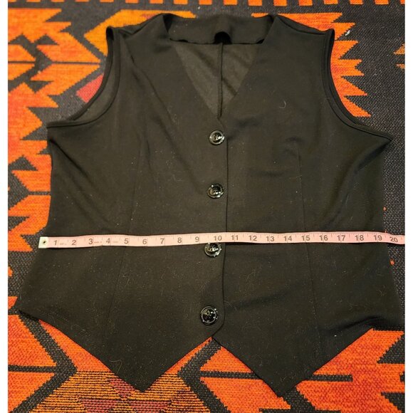 NEW Women's Black Button-Up Vest XXL 98% Polyester 5% Spandex Tailored Fit. - Picture 8 of 8